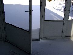 Sun porch snow