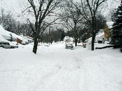 Snow bound street